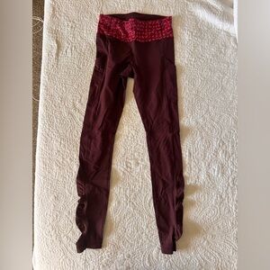 Lululemon Speed Tight IV with Patterned Pink Waist